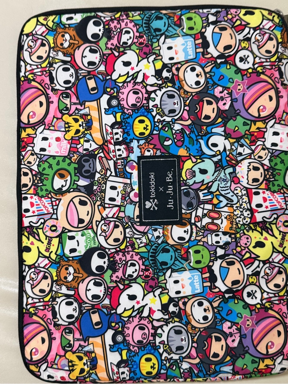tokidoki Ju-Ju-Be Multicolor Character Print laptop Sleeve - Pink Accent